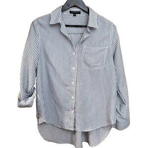 NWOT Velvet Hearts Long Sleeve Rayon Striped Shirt Women's Large
